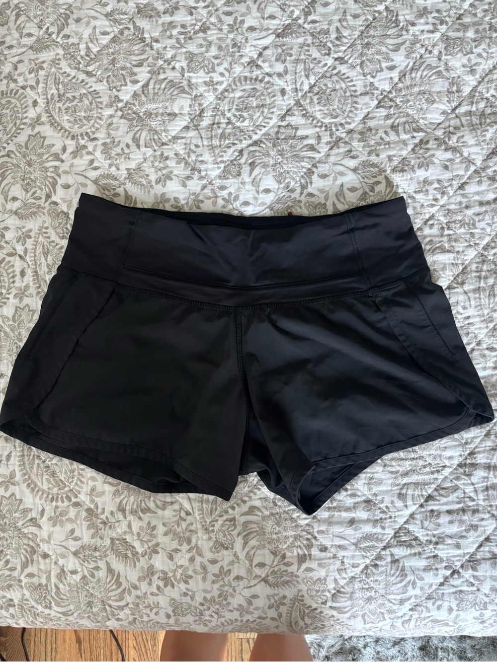 lululemon athletica Black Athletic Shorts with High Waistband